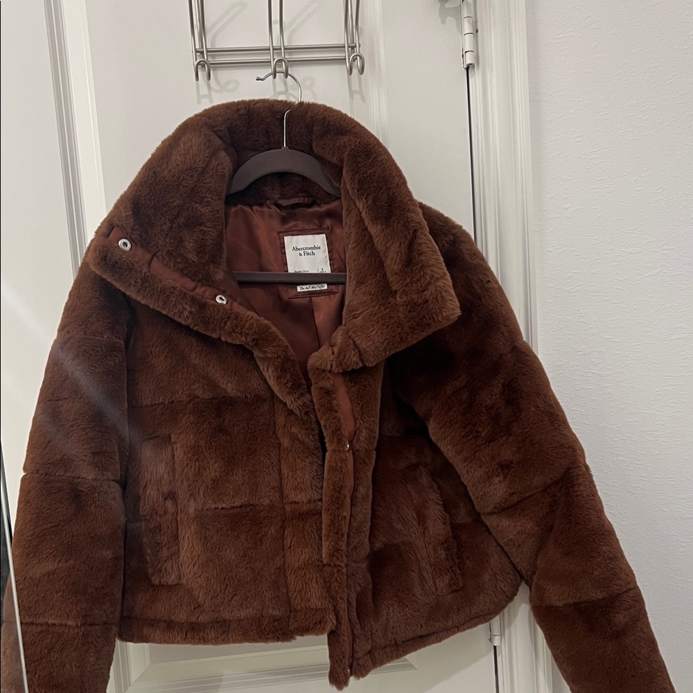 Abercrombie & Fitch Brown Teddy Jacket